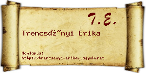 Trencsényi Erika névjegykártya