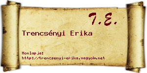 Trencsényi Erika névjegykártya