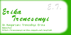 erika trencsenyi business card