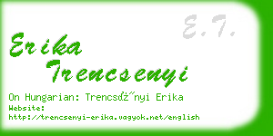 erika trencsenyi business card